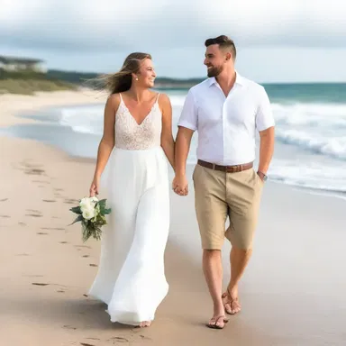 As they strolled along the beach, their mentation about their future together filled their hearts with hope and excitement.