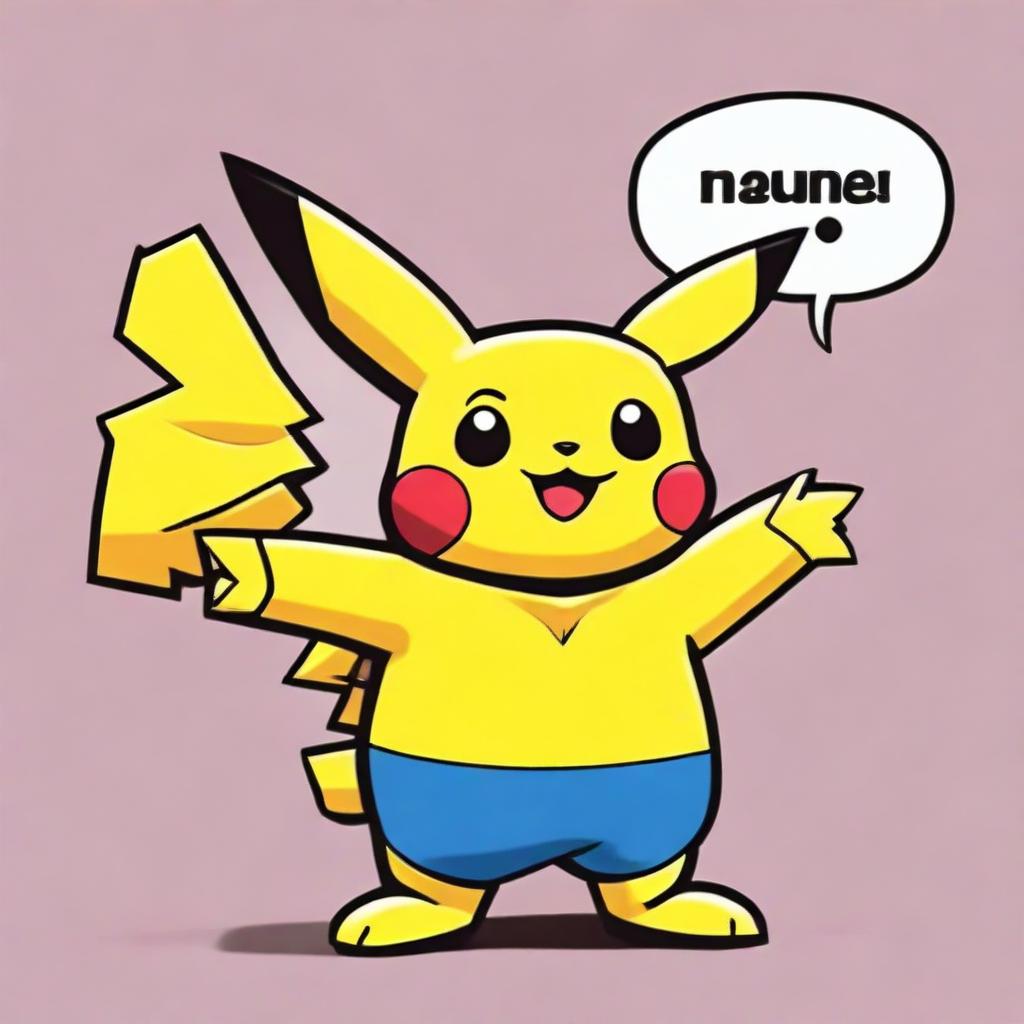 Muscular Pikachu giving a 'thumbs up', with a speech bubble saying 'based', next to a large business card with 'TREN' in bold capital letters