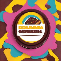 Design a logo for a Colombian brownie brand incorporating playful colors. The logo should include distinctive elements related to Colombia and brownies while maintaining a vibrant, attractive scheme.