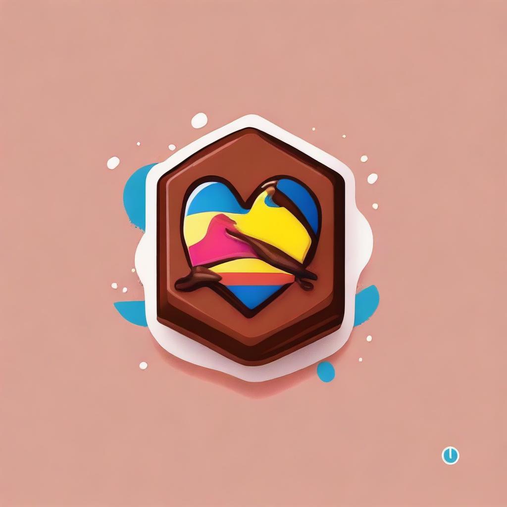 Design a logo for a Colombian brownie brand incorporating playful colors. The logo should include distinctive elements related to Colombia and brownies while maintaining a vibrant, attractive scheme.