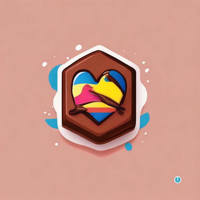 Design a logo for a Colombian brownie brand incorporating playful colors. The logo should include distinctive elements related to Colombia and brownies while maintaining a vibrant, attractive scheme.