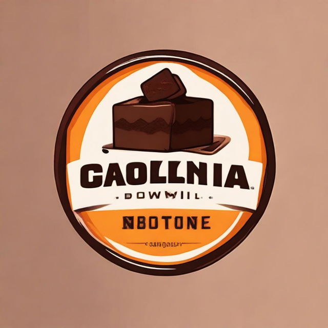 Generate a logo for a Colombian brownie brand, incorporating elements that reflect quality, taste, and cultural identity. Employ warm colors and consider featuring the step-by-step baking process. Surprise me with creativity!