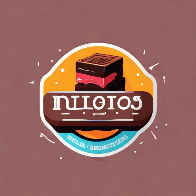 Design a striking and creative logo for a brownie brand named 'Dulce tentación' using vibrant colors. Aim for a design that surprises and delights with its unique vision.