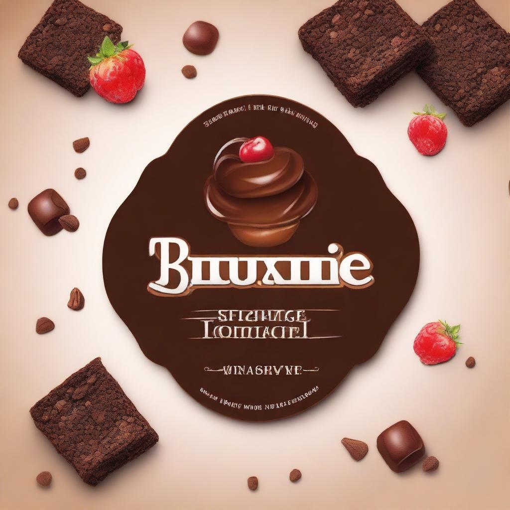 Generate a vibrant, eye-catching logo for a brownie brand named 'Sweet Temptation', infuse creativity and uniqueness into the design