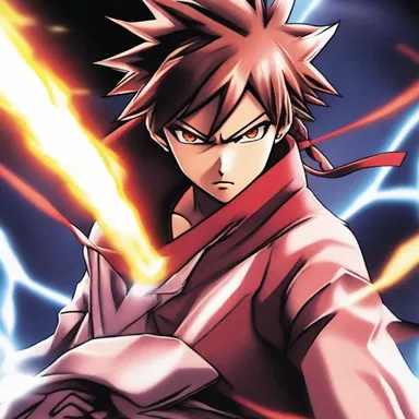 The protagonist's eyes glimmered with a bright phot as they unleashed their powerful attack.