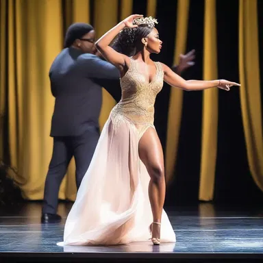 The talented chorine gracefully moved across the stage, captivating the audience with her elegant dance moves.