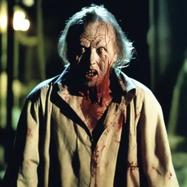 The horror movie had a short-tempered antagonist who would lash out at anyone who crossed his path.