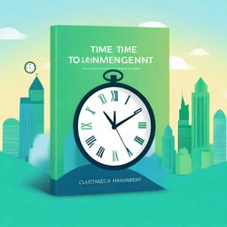An elegant digital art cover for an ebook about time management for small business owners