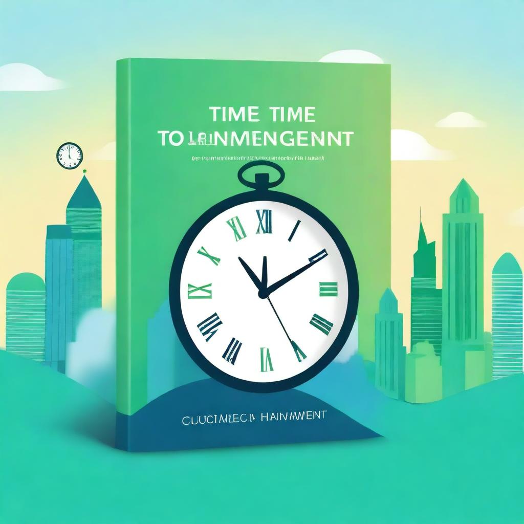 An elegant digital art cover for an ebook about time management for small business owners