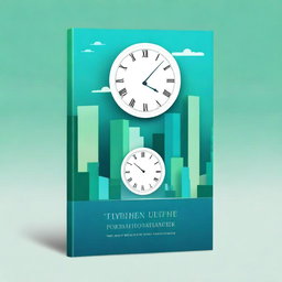 An elegant digital art cover for an ebook about time management for small business owners