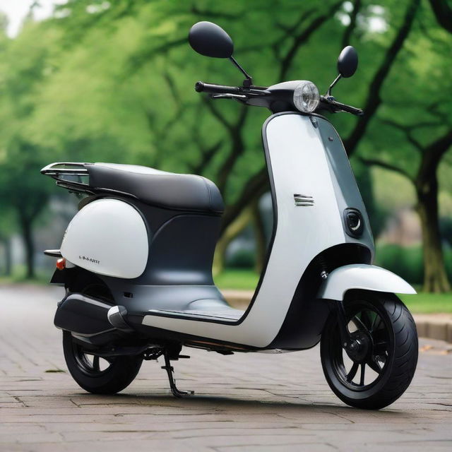 A scooter with a dynamic, cutting-edge design showcasing modern aesthetics and innovation