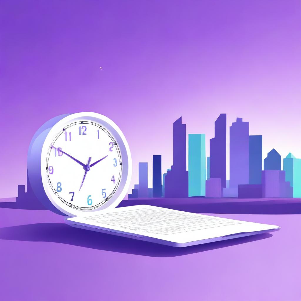 A sophisticated digital art cover for an ebook about time management for small business owners