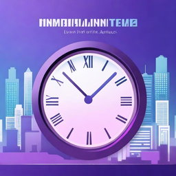 A sophisticated digital art cover for an ebook about time management for small business owners