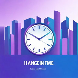 A sophisticated digital art cover for an ebook about time management for small business owners