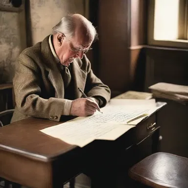 As he sat at the antique desk, he used the manifold to write a love letter, producing multiple copies to send to his beloved.
