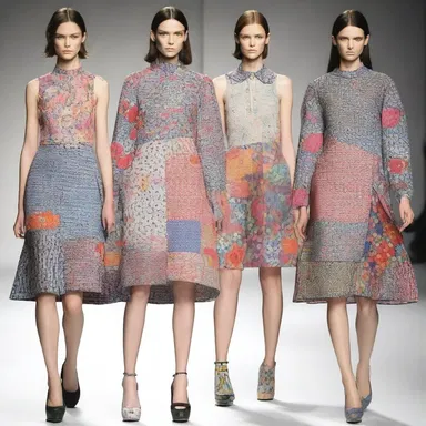 The designer used a technique to manifold a single pattern into a multitude of fabric prints for her collection.