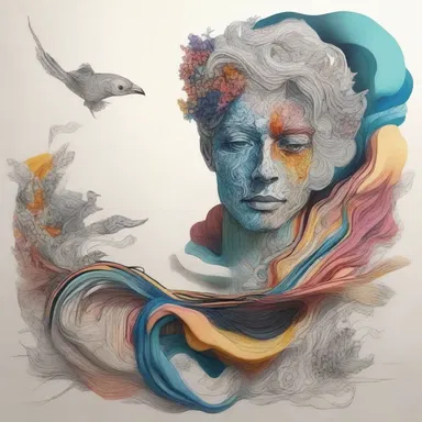 The artist skillfully manifolded a pencil sketch into a series of intricate paintings, each with its own unique style and color palette.