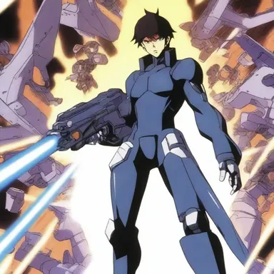 In the futuristic anime series, the protagonist possessed a device that allowed him to manifold a single weapon into an arsenal of advanced gadgets.