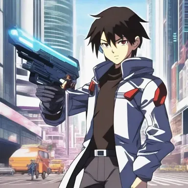 In the futuristic anime series, the protagonist possessed a device that allowed him to manifold a single weapon into an arsenal of advanced gadgets.