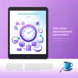 A professional digital art cover for an ebook about time management for small business owners