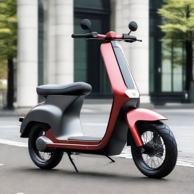 A dynamically designed scooter with a prominent, large size, aerodynamic body that epitomizes modern style and technology