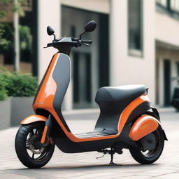 A large, dynamic scooter design featuring a sleek, aerodynamic body that showcases the blend of modern style and advanced technology