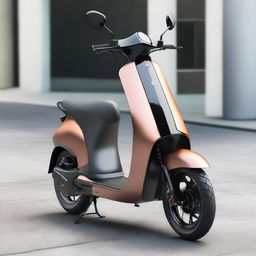 A large, dynamic scooter design featuring a sleek, aerodynamic body that showcases the blend of modern style and advanced technology