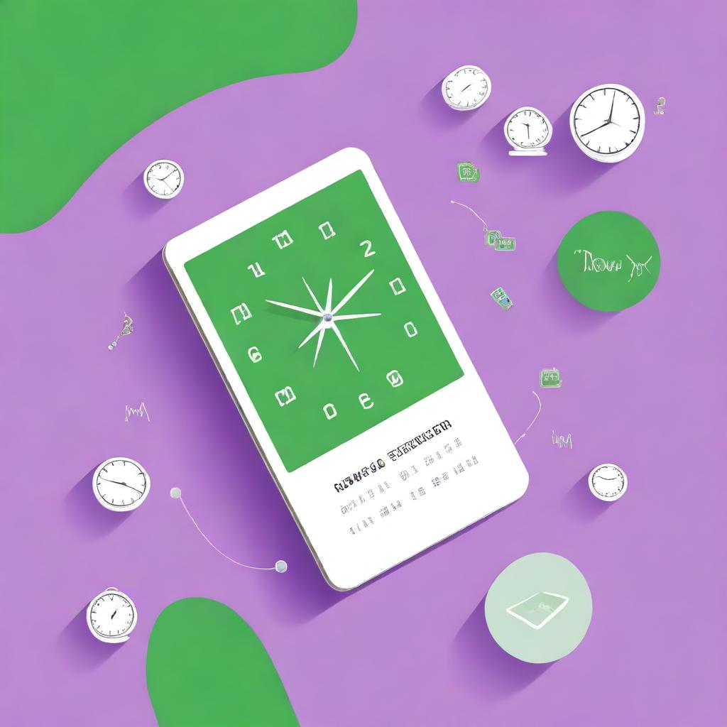A high-quality digital art cover for an e-book about time management for small business owners