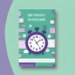 A high-quality digital art cover for an e-book about time management for small business owners