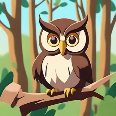 In the cartoon, the character's totem is a wise owl that guides him on his adventures.