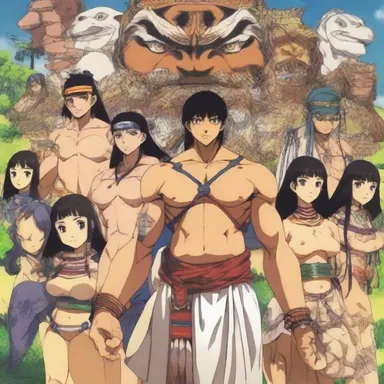 In the anime series, the characters belong to different tribes that are identified by their kinship to a common totem.