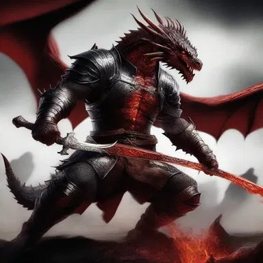 The dragon slayer's blood boiled, and he became hot under the collar, ready to face the menacing creature in an epic battle.