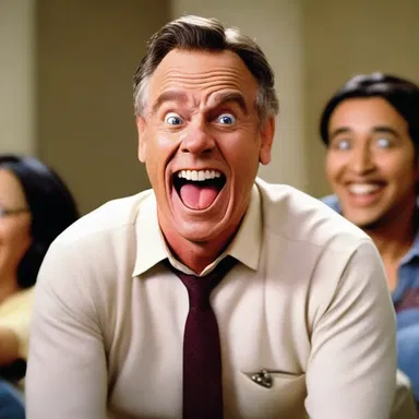 The buck-toothed character in the movie brought laughter to the audience with his hilarious expressions.