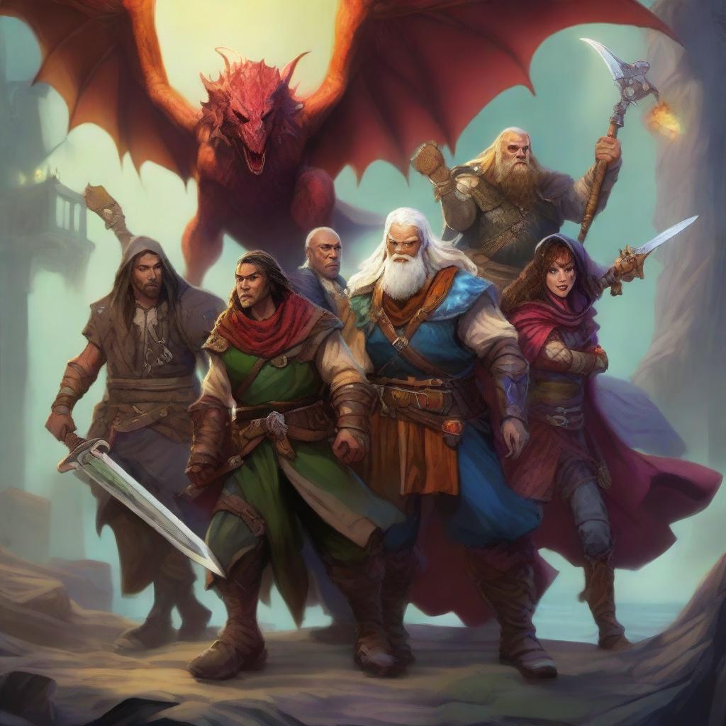 A high-quality digital art piece inspired by the fantasy world of Dungeons and Dragons