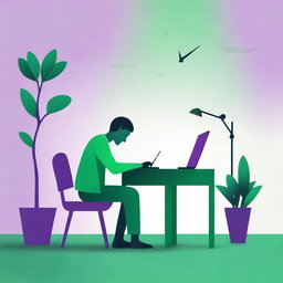 A wordless, high-quality digital art cover for an e-book