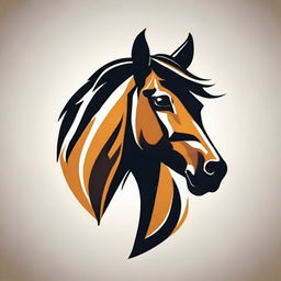 Create a striking logo featuring a detailed horse head.