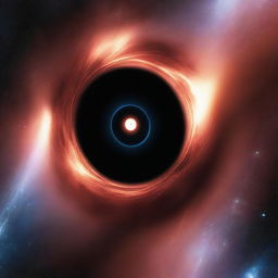 An extraordinary spectacle of a blackhole situated on planet Earth, distorting the space around it.