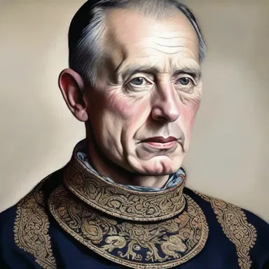 The artist skillfully captured the detailed intricacy of the rabato collar in the portrait.