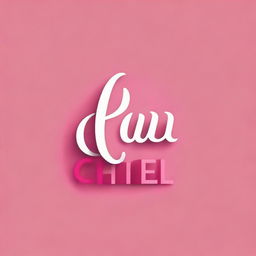 Create a modern and stylish logo featuring the text 'Chiel'. The lettering should be clean, simple, and slightly curved, with a color combination of pink and white. Aim for a simple but appealing, modern, and trendy design that is easily recognizable.