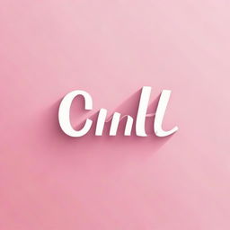 Create a modern and stylish logo featuring the text 'Chiel'. The lettering should be clean, simple, and slightly curved, with a color combination of pink and white. Aim for a simple but appealing, modern, and trendy design that is easily recognizable.