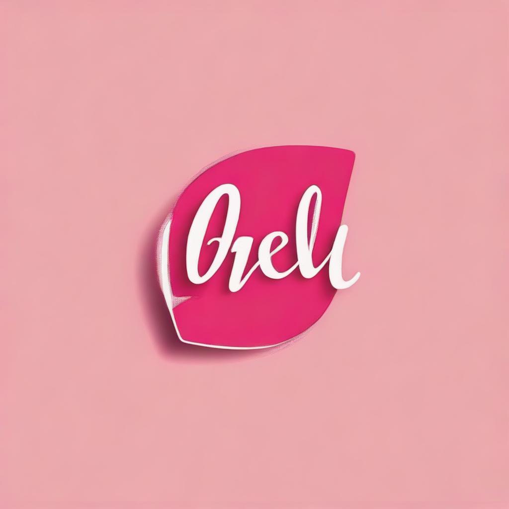 Design a modern and stylish logo with the text 'Chiel'. Letters should be clean, simple, highly legible, in a combination of pink and white. Create a design that is straightforward yet appealing, modern, trendy, and easily recognizable.