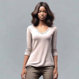 A high-quality digital art image showcasing a full body portrait