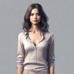 A high-quality digital art image showcasing a full body portrait