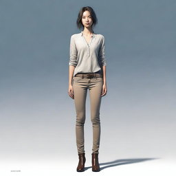 A high-quality digital art image showcasing a full body portrait