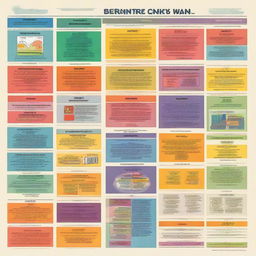 Create an informative and captivating poster representing different forms of societies, distinguished by their structures and norms, with color-coded sections and engaging visuals that represent each type of society.