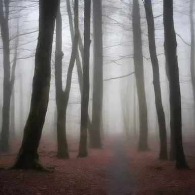 The eerie silence in the haunted forest was broken only by the sound of footsteps taking the air.