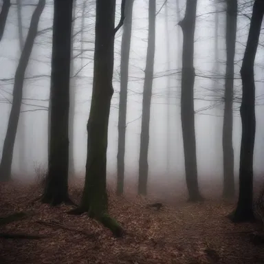 The eerie silence in the haunted forest was broken only by the sound of footsteps taking the air.