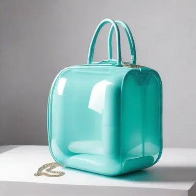 The fashion designer created an innovative handbag inspired by the shape of a water reservoir.