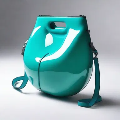 The fashion designer created an innovative handbag inspired by the shape of a water reservoir.