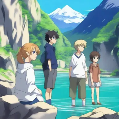 In the popular anime series, the main characters discover a hidden reservoir in the mountains, where they train to enhance their powers.
